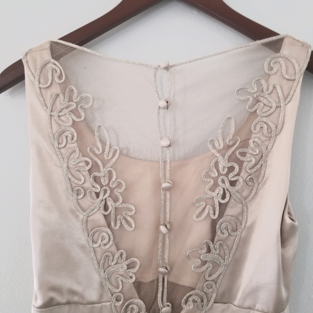 Vintage champagne formal full-length dress